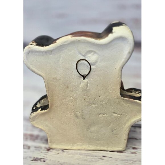 Vintage Chalkware Bear coin bank Wall Hanging Piggy Bank ceramic vintage bear ba - Picture 8 of 10